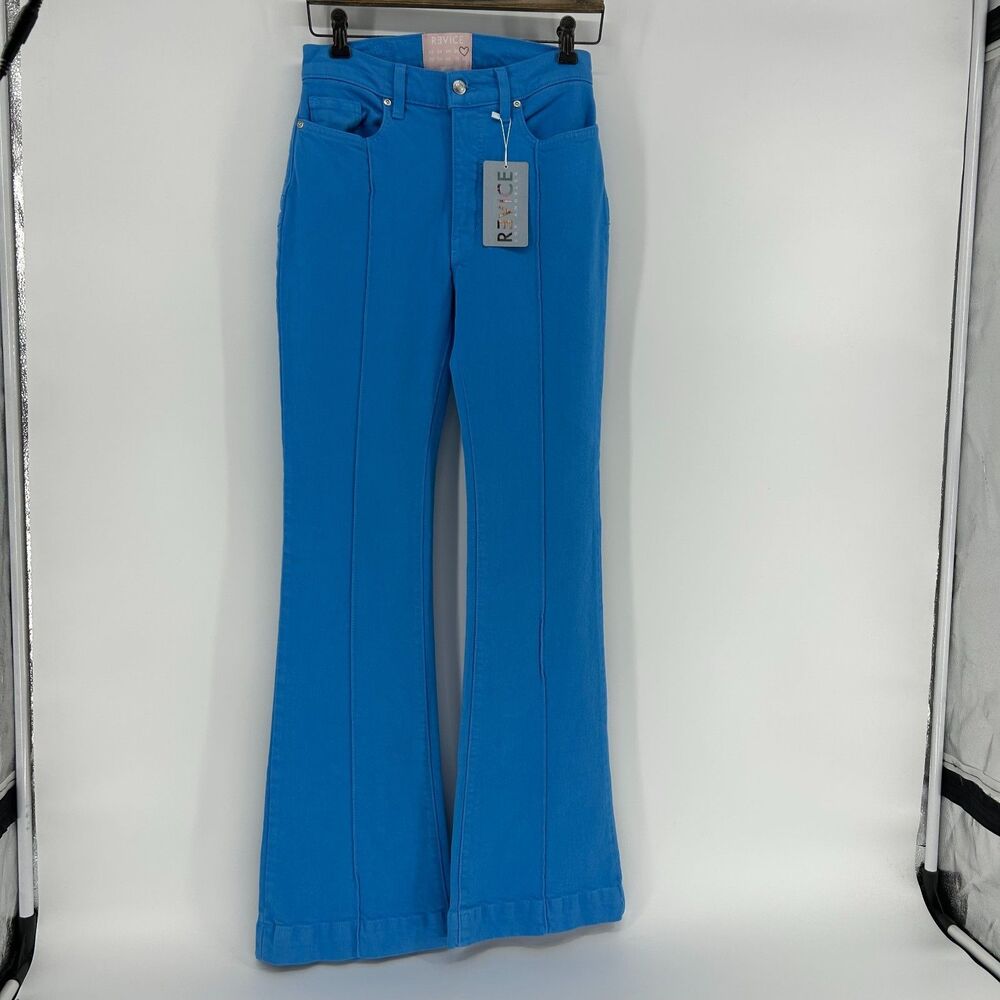 NWT Revice Denim Venus Star Butt Flare Jeans Womens 27 High Rise Icebreaker Blue